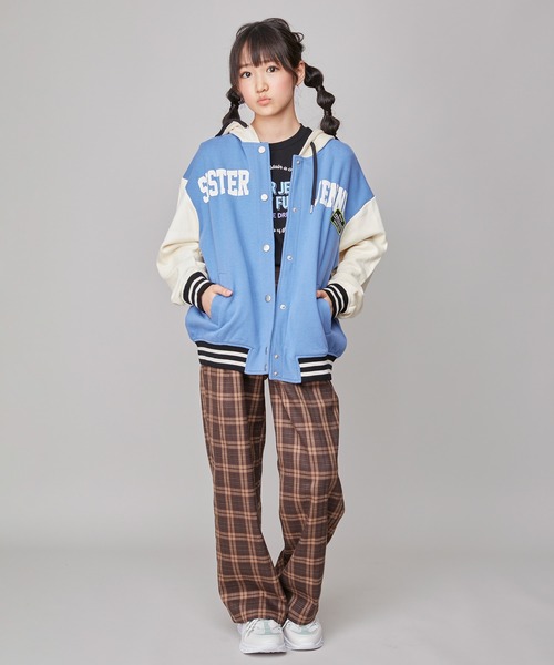 SISTER JENNI（SISTER JENNI）の「【コットン100％】フード付きスウェットスタジャン（スタジャン・キッズ・ブルー/ブラック・140cm/150cm/160cm/130cm）」の21枚目の写真