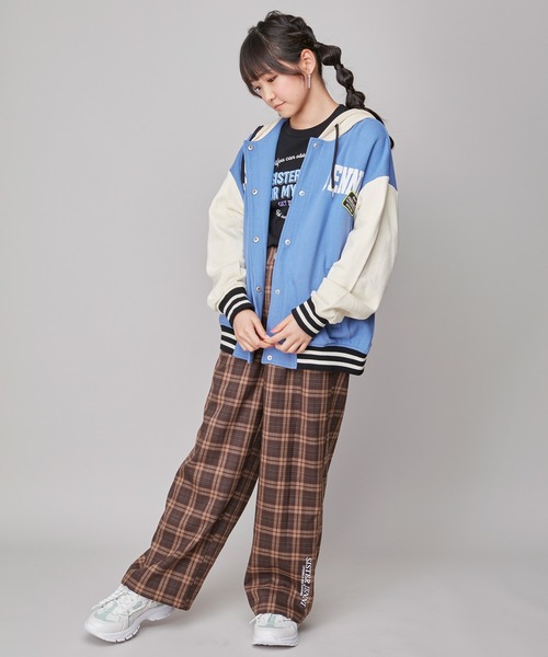 SISTER JENNI（SISTER JENNI）の「【コットン100％】フード付きスウェットスタジャン（スタジャン・キッズ・ブルー/ブラック・140cm/150cm/160cm/130cm）」の22枚目の写真