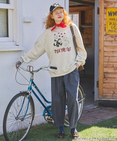 FELIX】別注 フェリックス ヴィンテージプリントスウェット