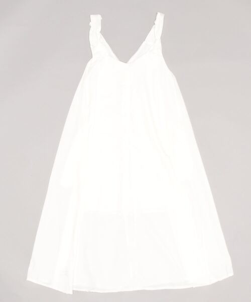 セール】前後Vネック白キャミワンピース ビーチ リゾート ジャンパー