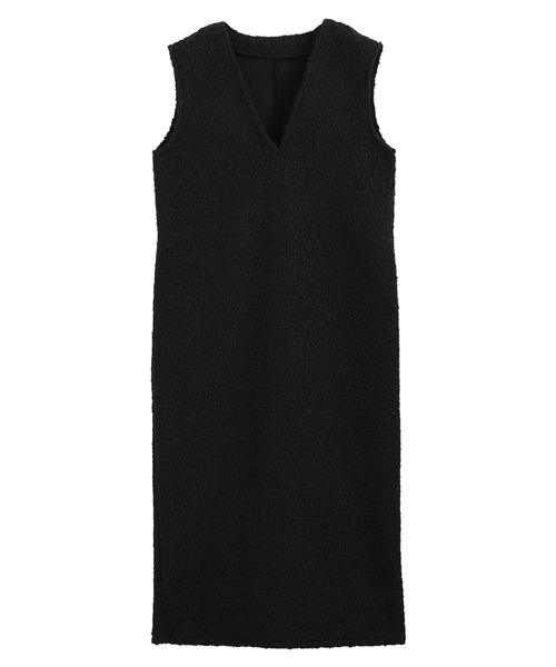 nouvellemoi（ヌーベルモイ）の「フェイクリングウールVネックジャンパースカート（ジャンパースカート・レディース・グレー/ベージュ系その他/ブラック・L/S/M）」の16枚目の写真