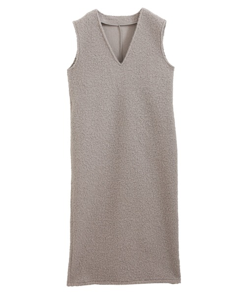 nouvellemoi（ヌーベルモイ）の「フェイクリングウールVネックジャンパースカート（ジャンパースカート・レディース・グレー/ベージュ系その他/ブラック・L/S/M）」の17枚目の写真