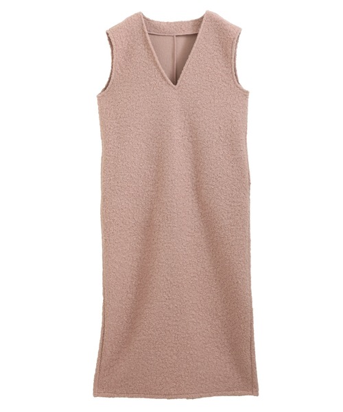 nouvellemoi（ヌーベルモイ）の「フェイクリングウールVネックジャンパースカート（ジャンパースカート・レディース・グレー/ベージュ系その他/ブラック・L/S/M）」の15枚目の写真