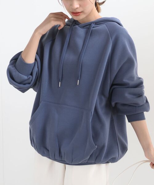 rps（アールピーエス）の「裏起毛ビッグプルパーカーチュニック（パーカー・レディース・チャコールグレー/アイボリー/ブルー/ブラック・フリー）」の4枚目の写真