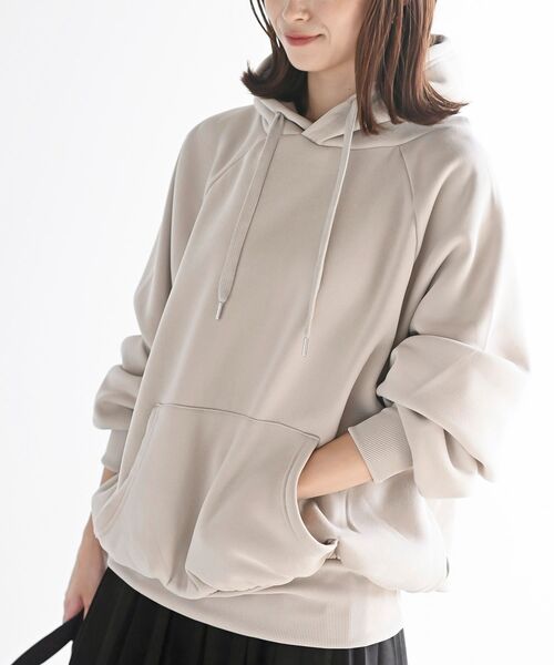 rps（アールピーエス）の「裏起毛ビッグプルパーカーチュニック（パーカー・レディース・チャコールグレー/アイボリー/ブルー/ブラック・フリー）」の9枚目の写真