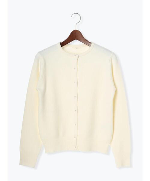 Te chichi(テチチ)の「スムース編みパール釦クルーカーディガン(カーディガン/ボレロ・レディース・オフホワイト/グレー/ブルー/ブラック・F)」の13枚目の写真