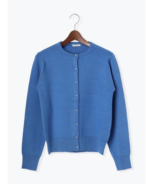Te chichi(テチチ)の「スムース編みパール釦クルーカーディガン(カーディガン/ボレロ・レディース・オフホワイト/グレー/ブルー/ブラック・F)」の15枚目の写真