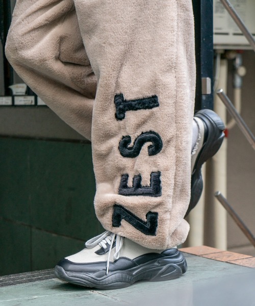 【セール】【UNIIT/ユニット】 エコファーアップリケパンツ ふわふわ もこもこ フェイクファー 防寒（その他パンツ）｜UNIIT（ユニット）