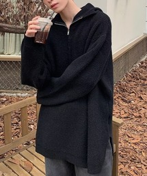 NOWLE | 【NOWLE】ハーフ ジップ ニットパーカー(ニット/セーター)