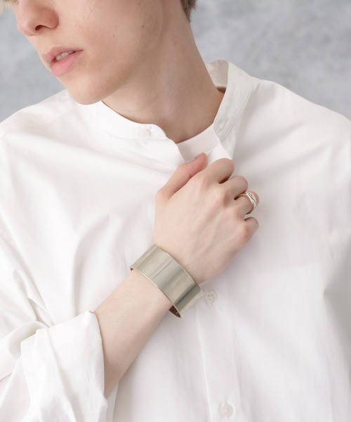 NANO universe（ナノユニバース）の「｢NU jewelry｣ジャーマンシルバーワイドバングル（バングル/リストバンド・メンズ・シルバー・FREE）」の5枚目の写真