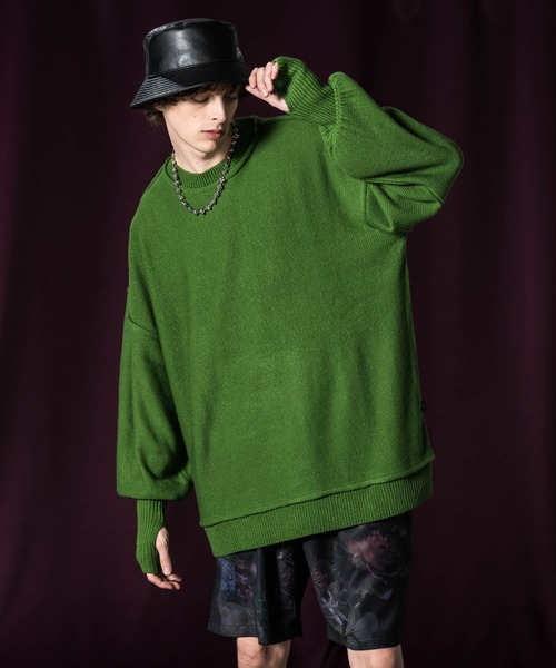 glamb（グラム）の「Creed Knit / クリードニット（ニット/セーター・メンズ・グリーン/ブラック/ブルー/マスタード・L/M）」の5枚目の写真