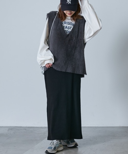 CIAOPANIC TYPY（チャオパニックティピー）の「【2WAY】エコファー紐付きベスト（ベスト・レディース・ベージュ/ブラウン/グレー・ONE SIZE）」の10枚目の写真