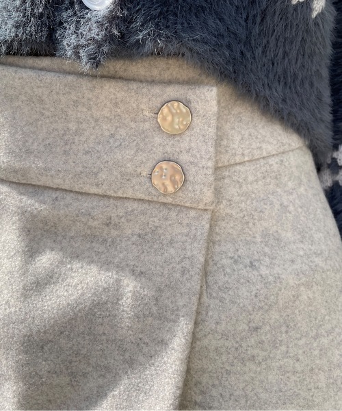 NOMAE(ノーマエ)の「ラップスカパン(その他パンツ・レディース・アイボリー/ダークグレー/ブラック・FREE)」の4枚目の写真