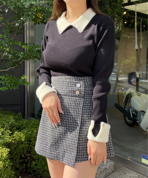 NOMAE(ノーマエ)の「ラップスカパン(その他パンツ・レディース・アイボリー/ダークグレー/ブラック・FREE)」の9枚目の写真