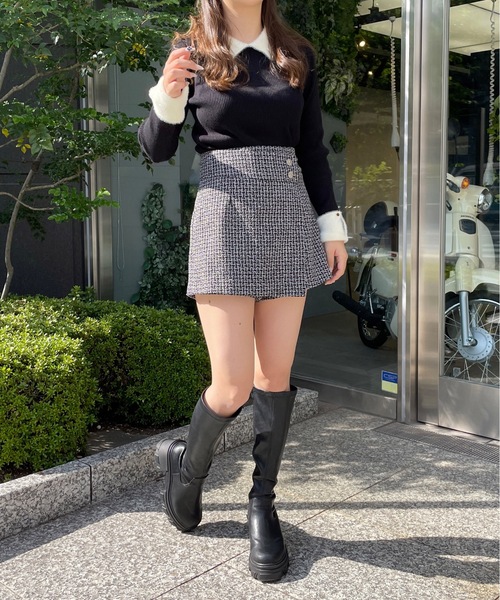 NOMAE(ノーマエ)の「ラップスカパン(その他パンツ・レディース・アイボリー/ダークグレー/ブラック・FREE)」の11枚目の写真