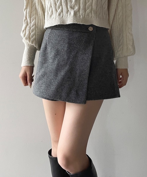 NOMAE(ノーマエ)の「ラップスカパン(その他パンツ・レディース・アイボリー/ダークグレー/ブラック・FREE)」の18枚目の写真