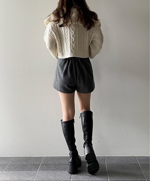 NOMAE(ノーマエ)の「ラップスカパン(その他パンツ・レディース・アイボリー/ダークグレー/ブラック・FREE)」の22枚目の写真