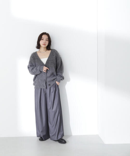 NATURAL BEAUTY BASIC(ナチュラルビューティーベーシック)の「◇カップ付きリブキャミソール(キャミソール・レディース・グレイッシュベージュ/ブラック/オフホワイト・FREE)」の10枚目の写真