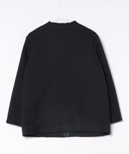 【セール】ツイードノーカラーロングジャケット（ノーカラージャケット）｜12Twelve Agenda（トゥエルブ アジェンダ）