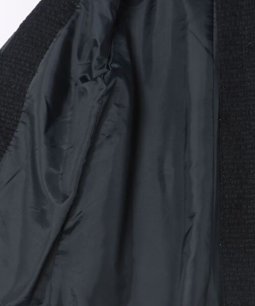 【セール】ツイードノーカラーロングジャケット（ノーカラージャケット）｜12Twelve Agenda（トゥエルブ アジェンダ）