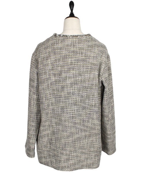 【セール】ツイードノーカラーロングジャケット（ノーカラージャケット）｜12Twelve Agenda（トゥエルブ アジェンダ）