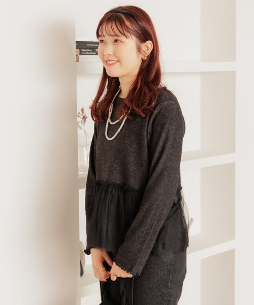 flower（フラワー）の「バレエチュールトップ（Tシャツ/カットソー・レディース・アイボリー/ブラック・FREE）」の8枚目の写真