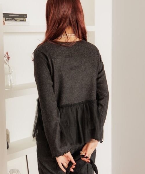 flower（フラワー）の「バレエチュールトップ（Tシャツ/カットソー・レディース・アイボリー/ブラック・FREE）」の9枚目の写真