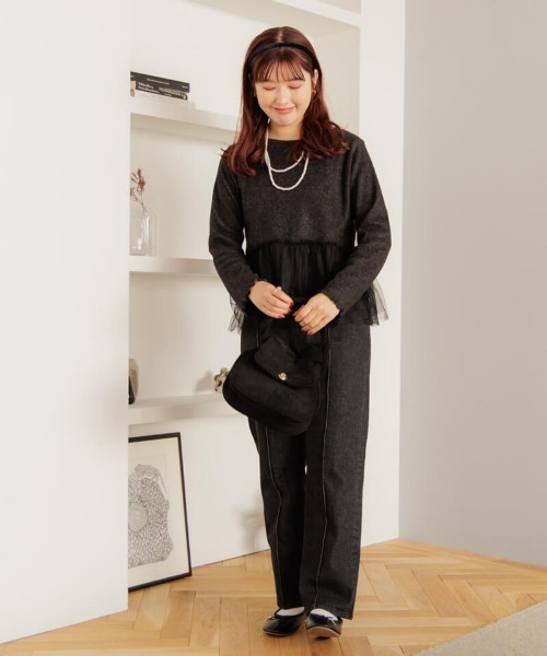 flower（フラワー）の「バレエチュールトップ（Tシャツ/カットソー・レディース・アイボリー/ブラック・FREE）」の10枚目の写真