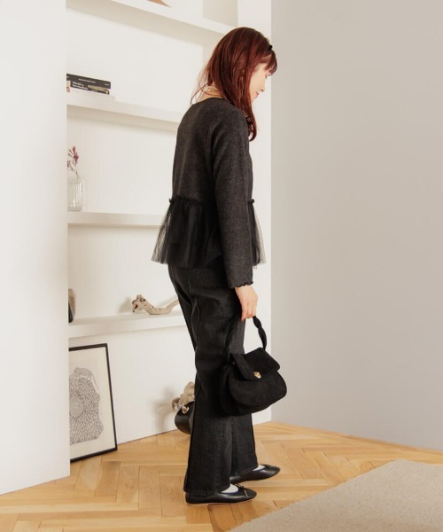 flower（フラワー）の「バレエチュールトップ（Tシャツ/カットソー・レディース・アイボリー/ブラック・FREE）」の12枚目の写真