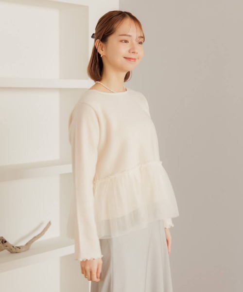 flower（フラワー）の「バレエチュールトップ（Tシャツ/カットソー・レディース・アイボリー/ブラック・FREE）」の14枚目の写真