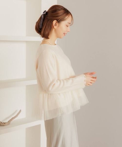 flower（フラワー）の「バレエチュールトップ（Tシャツ/カットソー・レディース・アイボリー/ブラック・FREE）」の15枚目の写真