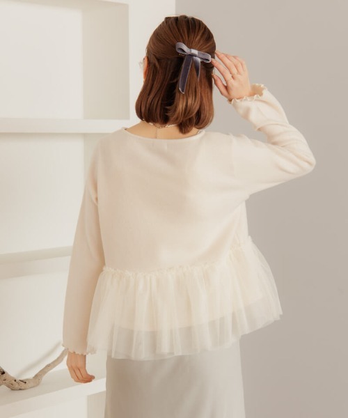 flower（フラワー）の「バレエチュールトップ（Tシャツ/カットソー・レディース・アイボリー/ブラック・FREE）」の16枚目の写真