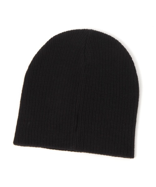 MOSCHINOリブ編み 黒 ニット帽 MOSCHINOリブ編み 黒 ニット帽