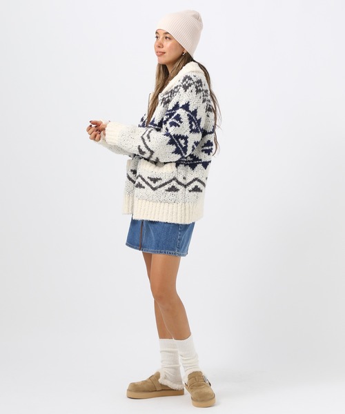 BAYFLOW（ベイフロー）の「リブ編みニット帽（ニットキャップ/ビーニー・レディース・グレー/ブラック/オフホワイト/ボルドー・FREE）」の18枚目の写真