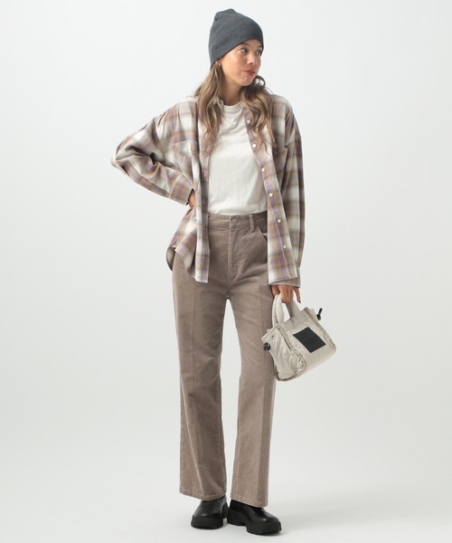 BAYFLOW（ベイフロー）の「リブ編みニット帽（ニットキャップ/ビーニー・レディース・グレー/ブラック/オフホワイト/ボルドー・FREE）」の16枚目の写真