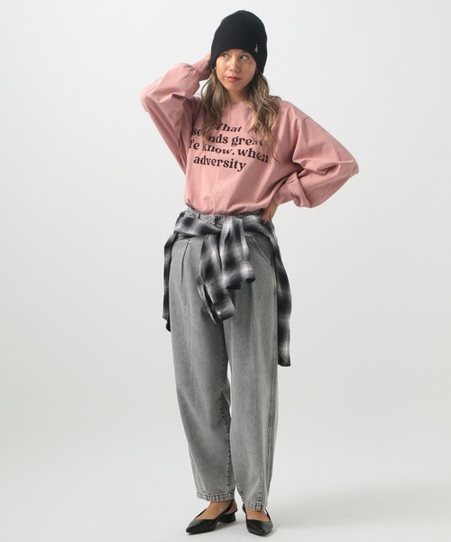 BAYFLOW（ベイフロー）の「リブ編みニット帽（ニットキャップ/ビーニー・レディース・グレー/ブラック/オフホワイト/ボルドー・FREE）」の17枚目の写真