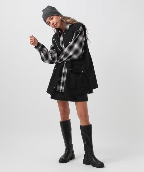 BAYFLOW（ベイフロー）の「リブ編みニット帽（ニットキャップ/ビーニー・レディース・グレー/ブラック/オフホワイト/ボルドー・FREE）」の19枚目の写真