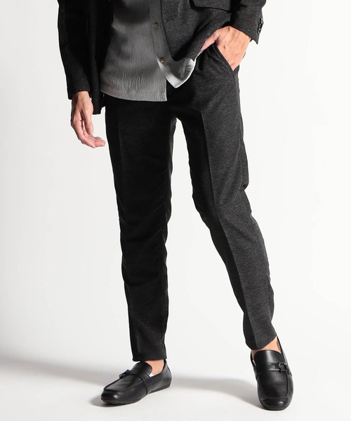 HIDEAWAYS NICOLE(ハイダウェイニコル)の「マーブルカラミイージーパンツ(スラックス・メンズ・チャコールグレー/ネイビー/サックスブルー/トップグレー・SMALL/MEDIUM/LARGE/X-LARGE)」の2枚目の写真