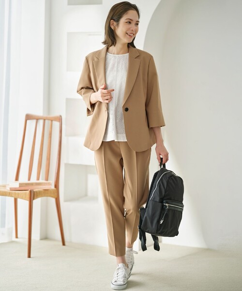組曲 S(クミキョク チイサイサイズ)の「オシャクロス テーパードパンツ(その他パンツ・レディース・ネイビー系9/アイボリー系/ベージュ系/ブラック系/スモーキーグリーン系・S2/S3)」の17枚目の写真