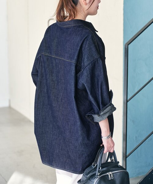 JOURNAL STANDARD(ジャーナルスタンダード)の「《追加3》ライトオンスデニムシャツ(シャツ/ブラウス・レディース・ネイビー/ブルー系その他・FREE)」の15枚目の写真