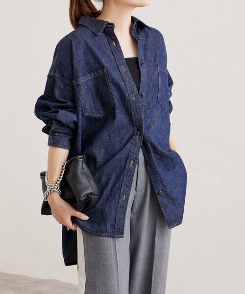 JOURNAL STANDARD(ジャーナルスタンダード)の「《追加3》ライトオンスデニムシャツ(シャツ/ブラウス・レディース・ネイビー/ブルー系その他・FREE)」の16枚目の写真