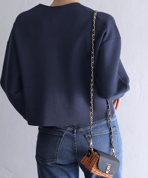 La TOTALITE(ラトータリテ)の「クロップドパールカーディガン(カーディガン/ボレロ・レディース・ベージュ/ネイビー/ホワイト・FREE)」の21枚目の写真