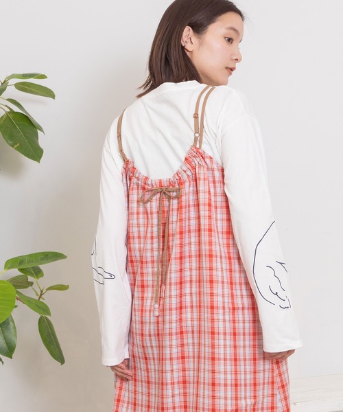 POU DOU DOU(プードゥドゥ)の「<WEB限定>ネコ袖プリントロンTee(Tシャツ/カットソー・レディース・オフホワイト/グレー・3)」の22枚目の写真