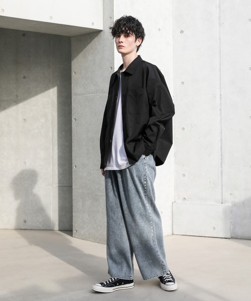 deres⭐︎ダブルレイヤードシャツジャケット ASTRONOMY（アストロノミー）の「2wayハイネック仕様ダブルポケット