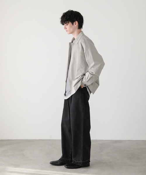 セール】2wayハイネック仕様ダブルポケットシャツジャケット（その他