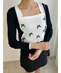 PHILLY | リボンデザインニットキャミ(キャミソール)