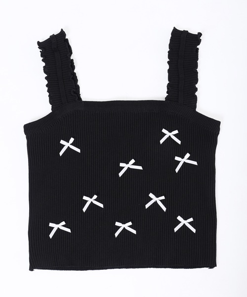 PHILLY（フィリー）の「リボンデザインニットキャミ（キャミソール・レディース・ブラック/ホワイト・FREE）」の18枚目の写真