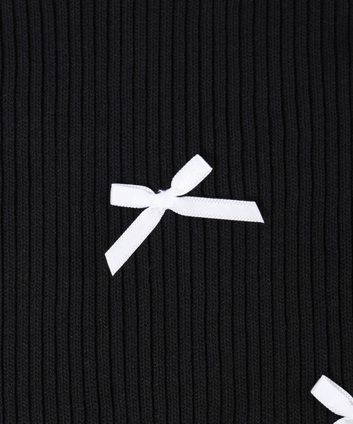 PHILLY（フィリー）の「リボンデザインニットキャミ（キャミソール・レディース・ブラック/ホワイト・FREE）」の3枚目の写真