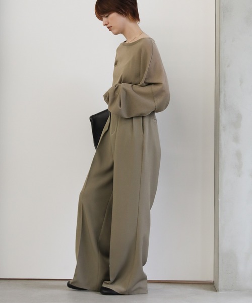 select MOCA(セレクトモカ)の「シアーボートネックルーズニット(ニット/セーター・レディース・ブラウン/ブラック/ブルー/オフホワイト・FREE)」の20枚目の写真