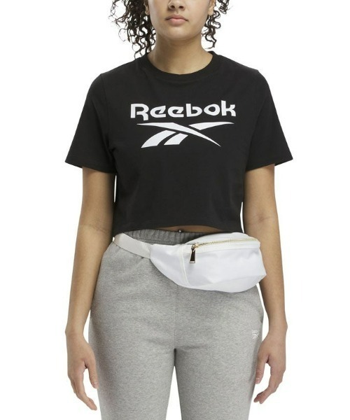 【REEBOK】◆モノグラム ロゴ クロップド Tシャツ◆【送料無料】 セール】ビッグロゴ クロップTシャツ / IDENTITY BIG LOGO CROP